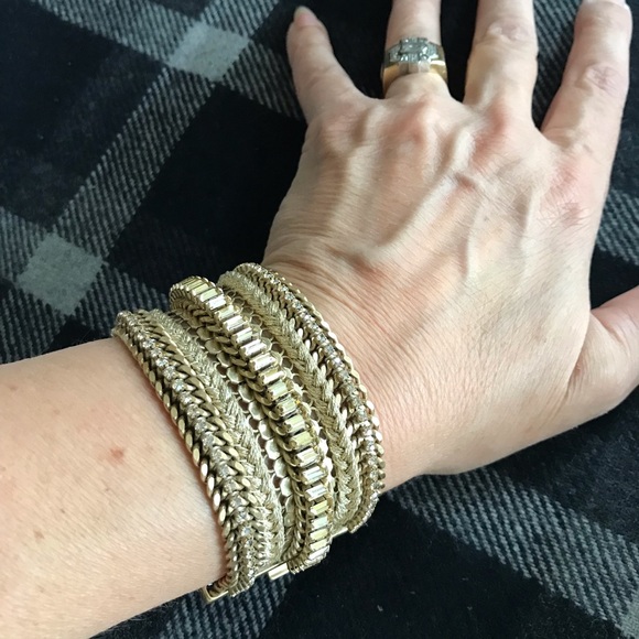 Stella and Dot cuff bracelet two-tone - Picture 7 of 7
